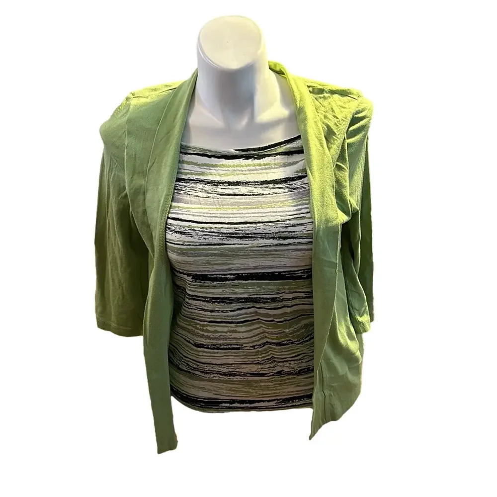 Breckenridge 3/4 Sleeve Cardigan & Top Size S